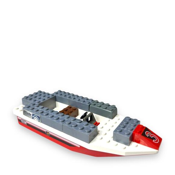 Lego Fire 327 Floating Boat Hull From Set 6429 1999 Authentic Vintage Red White - Picture 14 of 14